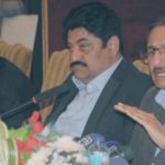 Chairman Pakistan Sugar Mills Association Chaudhry Zaka Ashraf is holding a press conference