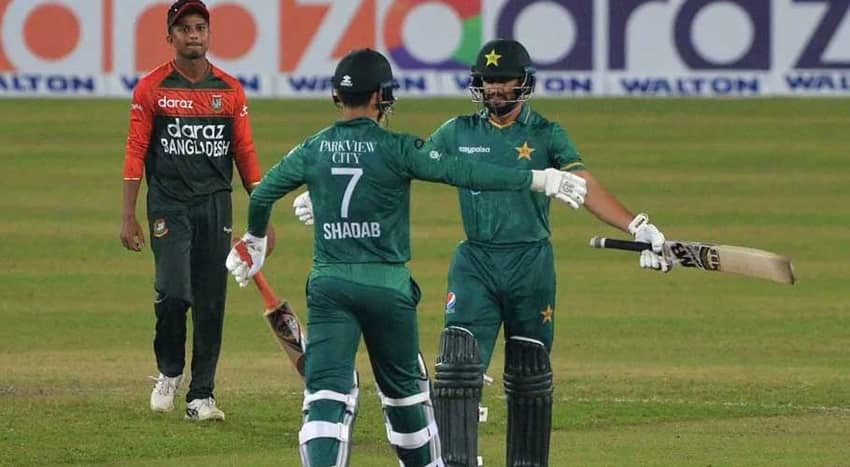 Shadab, Nawaz’s late blitz help Pakistan beat Bangladesh