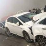 Two dead, 23 injured in Motorway pile-up and bus crash