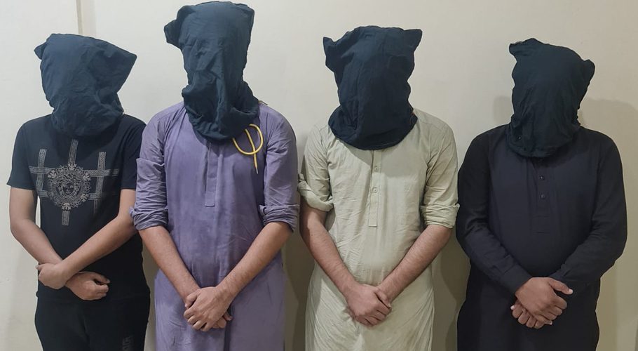 سیکورٹی اداروں کی مشترکہ کارروائی،اغوا برائے تاوان میں ملوث 4 رکنی گرفتار