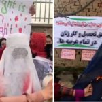 Afghanistan women burning BURQA