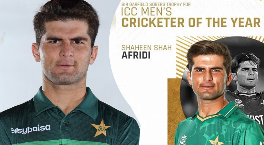 شاہین آفریدی کا اعزاز، سر گار فیلڈ سوبرز ایوارڈ پہلی بار پاکستانی کرکٹر کے نام