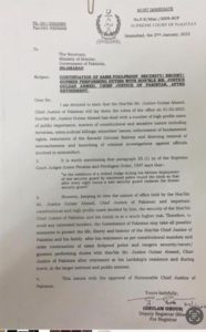 EX-CJP GULZAR AHMED SEEKS FOOLPROOF SECURITY FROM GOVT