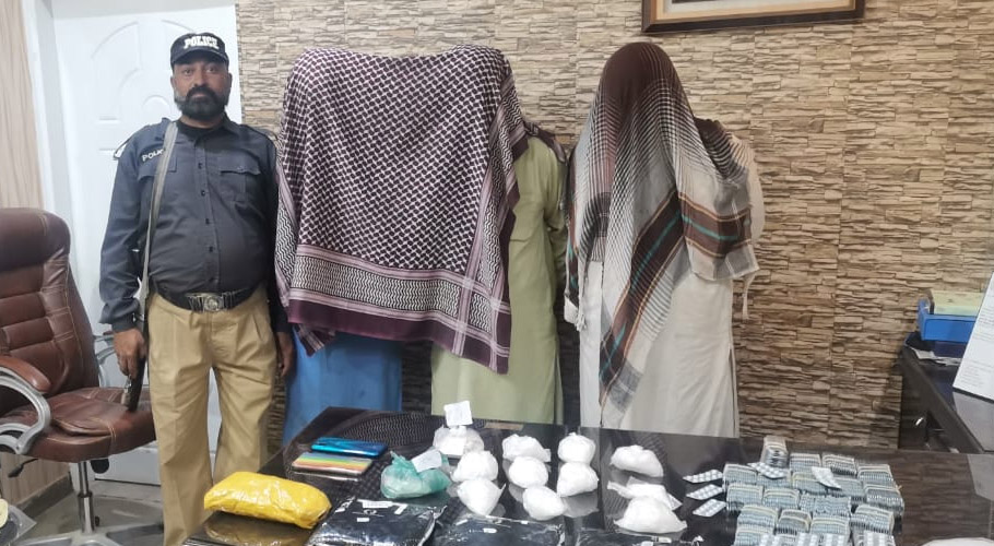 کراچی، شاہ لطیف سے 3ملزمان گرفتار، 5 کلو چرس، 1 کلو سے زائد آئس برآمد