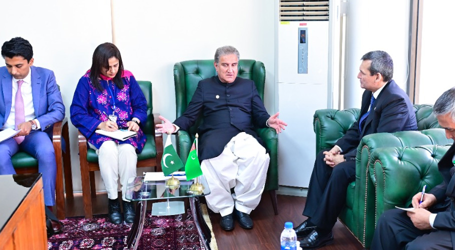 شاہ محمود قریشی کی ترکمانستان کے وزیر خارجہ سے ملاقات، دوطرفہ تعاون پر گفتگو