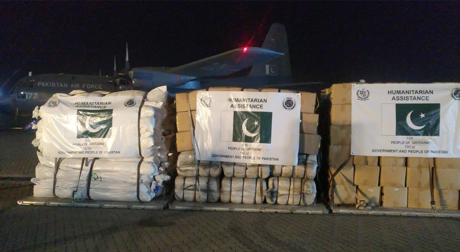 پاکستان نے بے گھر یوکرینی عوام کیلئے 15ٹن وزنی امدادی سامان روانہ کردیا