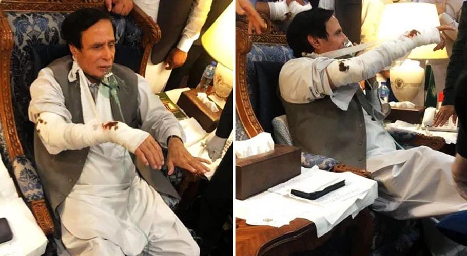 پنجاب اسمبلی میں شدید بد نظمی، تشدد سے پرویز الہٰی زخمی