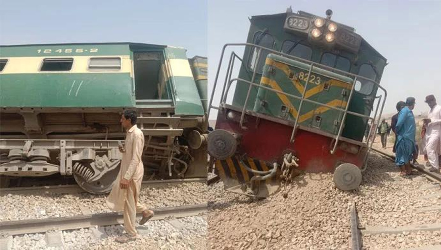 جامشورو کے قریب رحمان بابا ایکسپریس حادثے کا شکار، ڈاؤن ٹریک بلاک