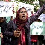 کابل، افغان خواتین کاسخت پابندیوں کے خلاف احتجاجی مظاہرہ