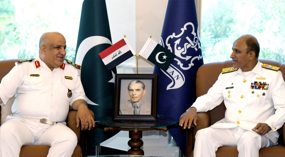 عراقی بحریہ کے سربراہ کا نیول ہیڈکوارٹرز کا دورہ