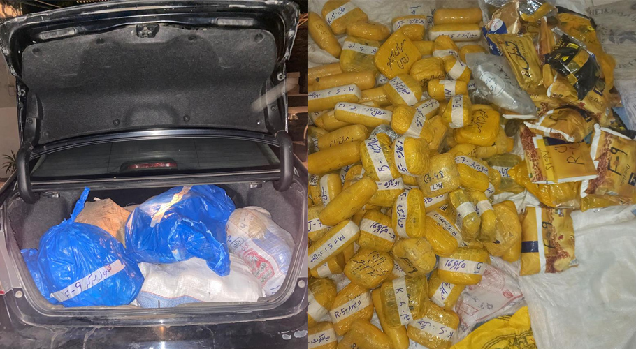 اے این ایف کی کارروائی، کار سے 132 کلو چرس ،43کلو افیون برآمد، ملزم گرفتار