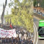 کراچی میں چپ تعزیہ کا جلوس منزل کی جانب گامزن، گرین لائن سروس آج بند رہے گی