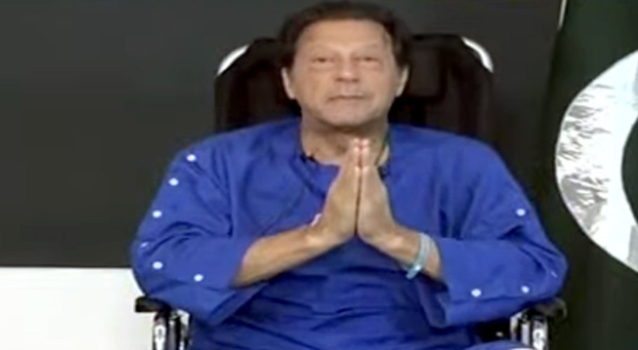 عمران خان کا حملے کے بعد قوم سے خطاب جاری