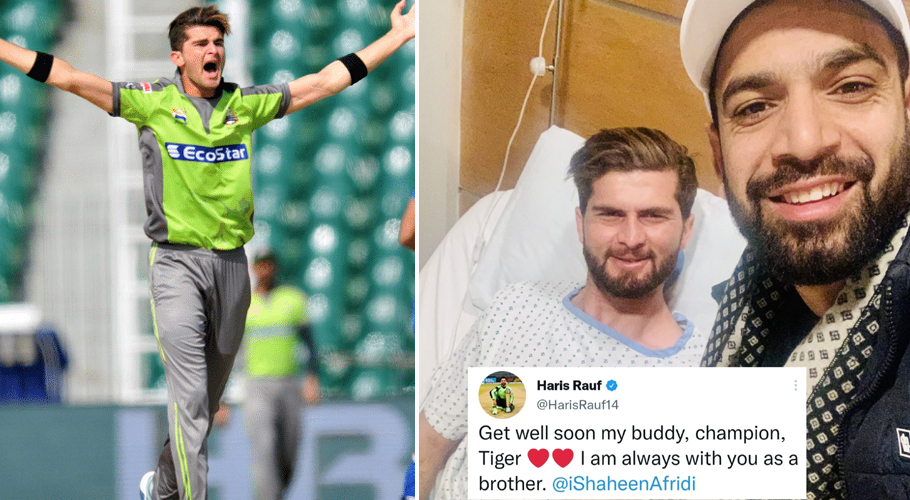 ہمیشہ آپ کیساتھ ہوں، حارث رؤف شاہین کی عیادت کیلئے اسپتال پہنچ گئے