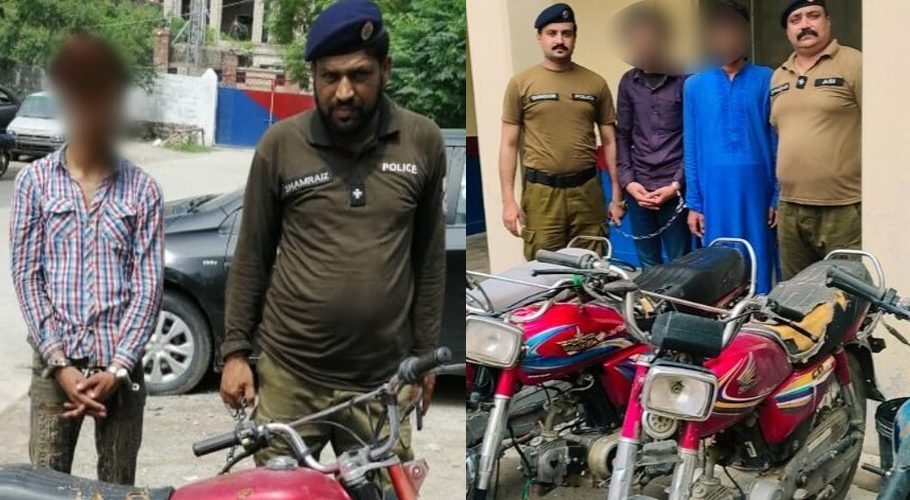 لاہور میں بغیر ہیلمٹ موٹر سائیکل سواروں کے خلاف کریک ڈاؤن