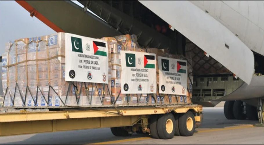 پاکستان نے غزہ کیلئے20ٹن امداد کی چوتھی کھیپ روانہ کردی