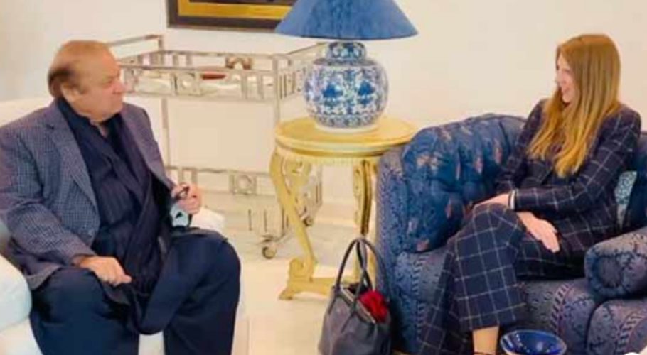 پاکستان میں برطانوی ہائی کمشنر جین میریٹ کی نواز شریف سے ملاقات