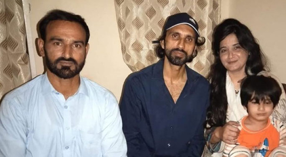 Ahmed Farhad's family meets him at police station in Muzaffarabad