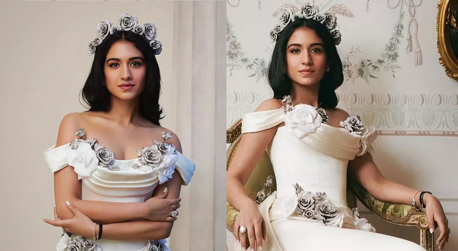 Radhika Merchant a vision to behold in alluring white gown with crystal roses