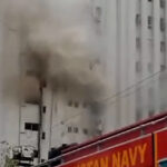 Fire erupts in building on Karachi’s Sharea Faisal