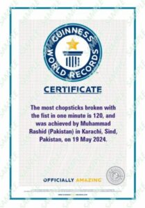 Pakistan’s Rashid Naseem sets five more Guinness World Records