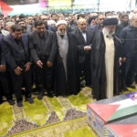Ayatollah Khamenei leads the funeral prayer of Ismail Haniyeh