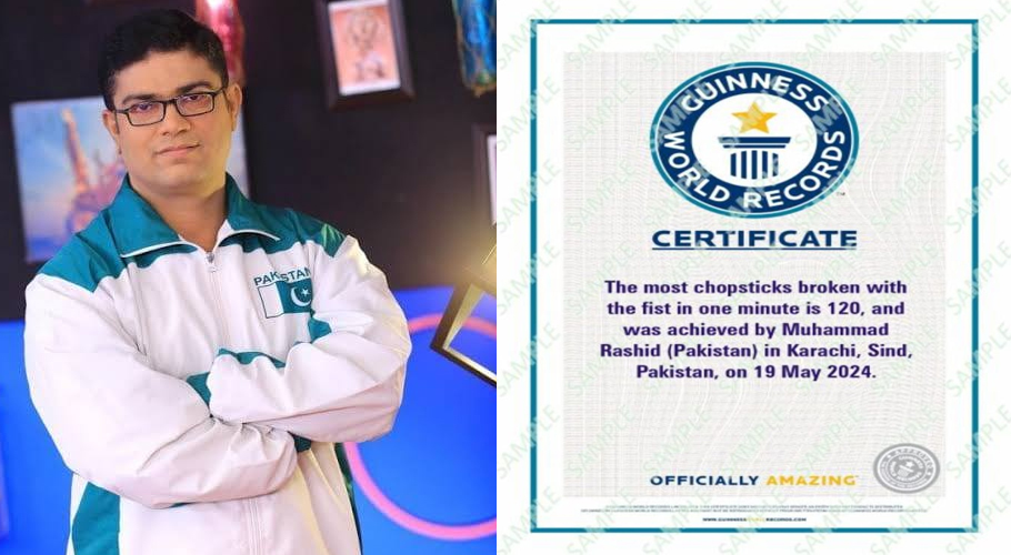 Pakistan’s Rashid Naseem sets five more Guinness World Records