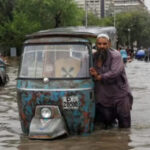 riverine area submerged after rise in water flows in Sujawal