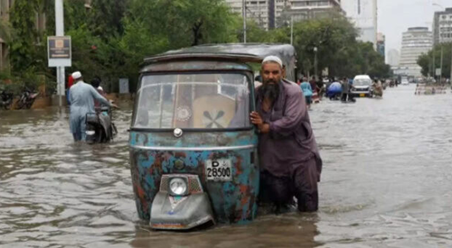 riverine area submerged after rise in water flows in Sujawal