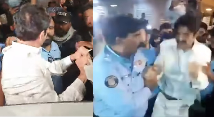 Viral video of Sher Afzal Marwat's arrest