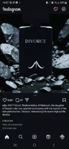 Sheikha Mahra launches ‘Divorce’ perfume