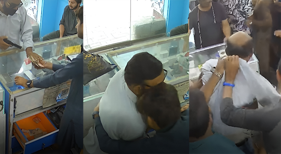 shopkeepers foil robbery attempt in Karachi