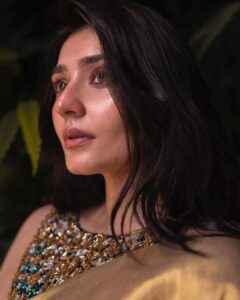 Durefishan Saleem's Stunning Photos in a Golden Saree Go Viral