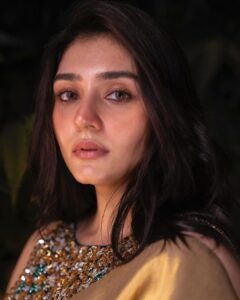 Durefishan Saleem's Stunning Photos in a Golden Saree Go Viral