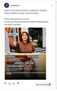 Muskan Chandio’s viral video 