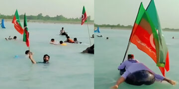 PTI workers swim across river to reach Islamabad amid road blockades