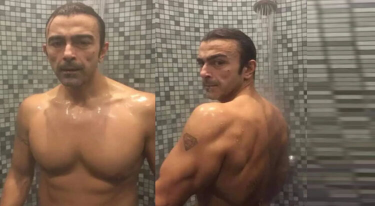 Shan sparks controversy by exhibiting his shirtless body from the bathroom