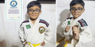Karachi’s six-year-old Muhammad Ibrahim sets world record in martial arts