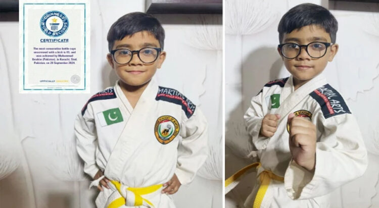 Karachi’s six-year-old Muhammad Ibrahim sets world record in martial arts