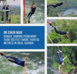Dr. Zakir Naik’s thrilling bungee jump goes viral
