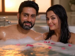 Abhishek Bachchan & Aishwarya Rai Bachchan together in bath tub and enjoy fun moment. 