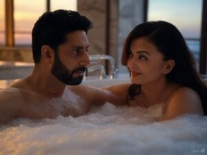 Abhishek Bachchan & Aishwarya Rai Bachchan together in bath tub and enjoy fun moment. 