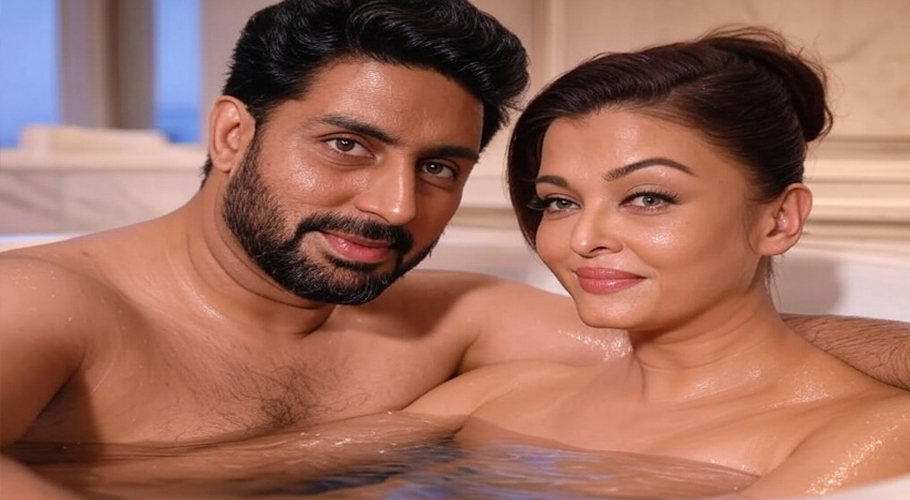 Abhishek Bachchan & Aishwarya Rai Bachchan together in bath tub