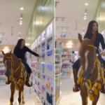 Saudi woman Shahd Al Shammari spotted shopping on horseback