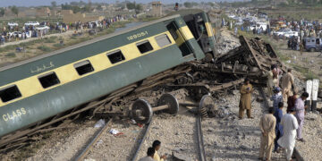 Freight train derails near Okara Cantt