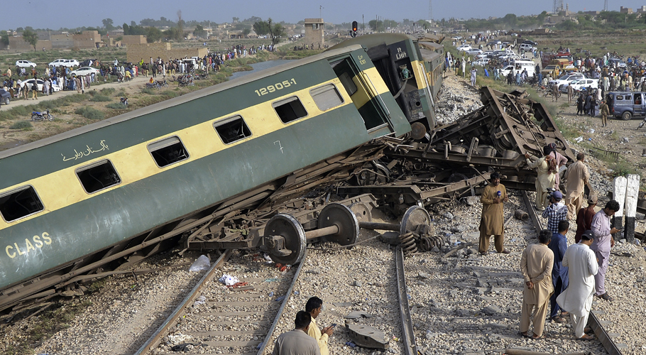 Freight train derails near Okara Cantt