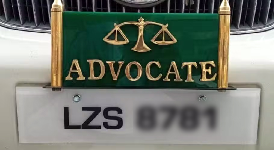 Advocates Finally Receive a Lesson on Illegal Number Plates