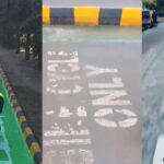 Lahore's biker lane paint washes away in rain