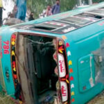 Four dead as Pilgrims van overturns in Nawabshah
