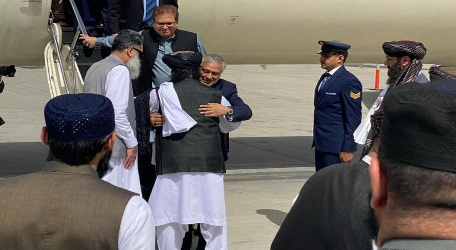 Deputy Prime Minister Ishaq Dar reaches Kabul on one-day visit